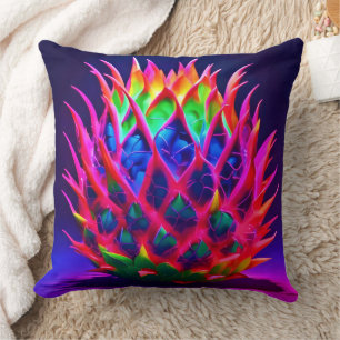 Cojín Decorativo Fruta de Dragón Neon Eléctrico