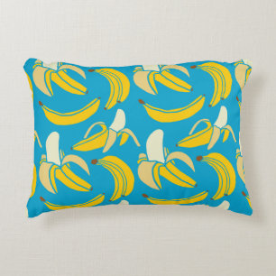 Cojín Decorativo fruta fresca amarilla tropical plátano sin soldadu