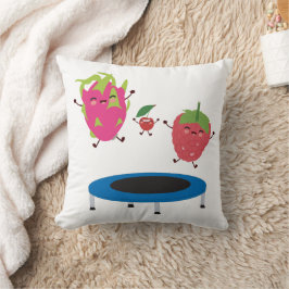 Cojín Decorativo Fruta Saltando Sobre Trampoline