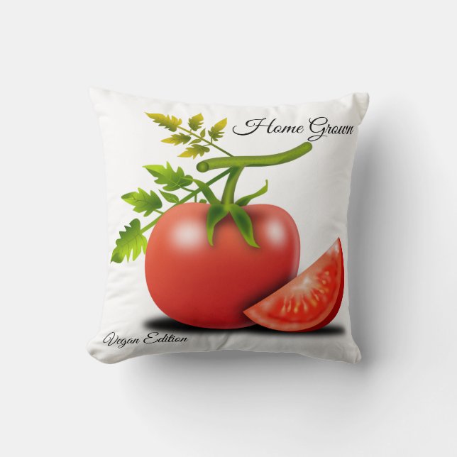 Cojín Decorativo Fruta vegetal de Tomate Rojo (Anverso)