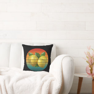 Cojín Decorativo Frutas de uva vintage comida saludable vegana