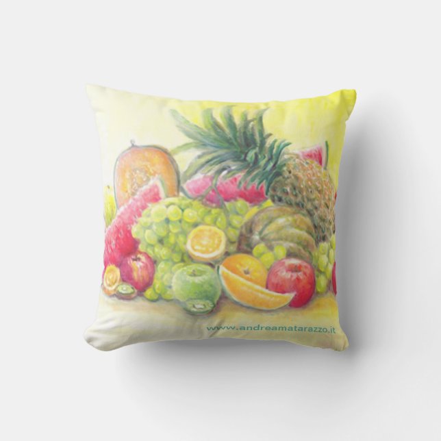 Cojín Decorativo Frutas felices (Anverso)