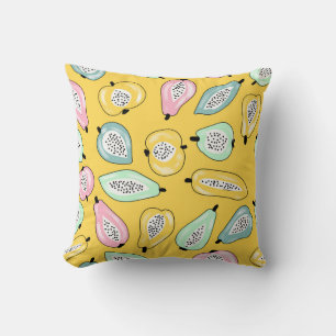 Cojín Decorativo Frutas tropicales: Patrón de impresión vibrante