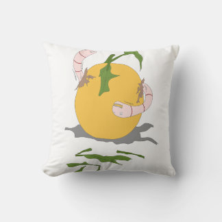 Cojín Decorativo Frutos podridos con gusanos