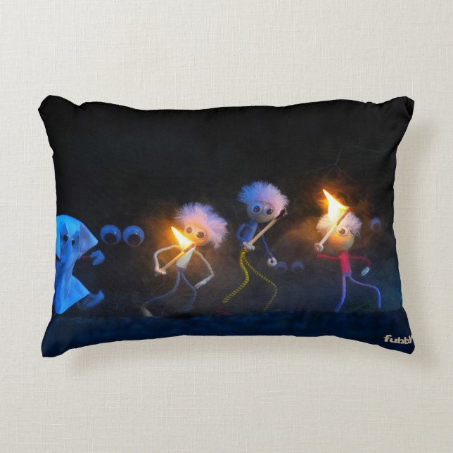 Cojín Decorativo Fubby's op spooktocht, halloween grap. (Anverso)
