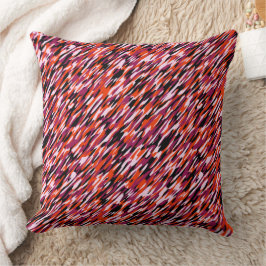 Cojín Decorativo Fuchsia pink, orange, black and white camo 