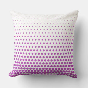 Cojín Decorativo Fuchsia Polka Punto Blanco Moderno