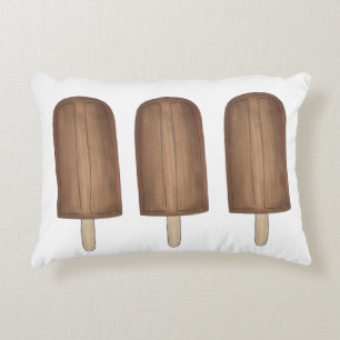 Cojín Decorativo Fudge Brown Ice Cream Pop Fudgesicles Popsicles