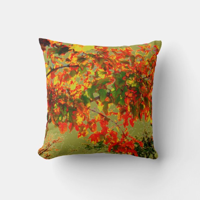 Cojín decorativo 'Fuego de Otoño' (Anverso)