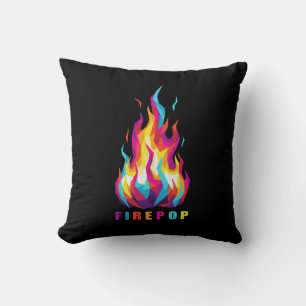 Cojín Decorativo Fuego Poligonal Colorido FIREPOP