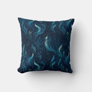 Cojín Decorativo Fuego y llamas - Azul