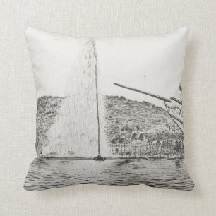 Cojín Decorativo Fuente de Ginebra y arco del barco de placer 2011