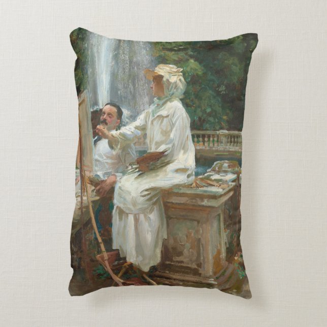 Cojín Decorativo Fuente Villa Torlonia Frascati, Italia por Sargent (Atrás (Vertical))