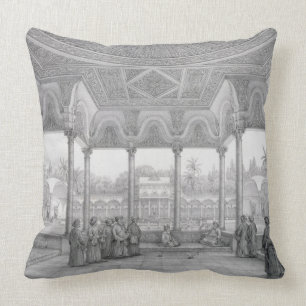 Cojín Decorativo Fuente y quiosco del jardín de Choubrah, de