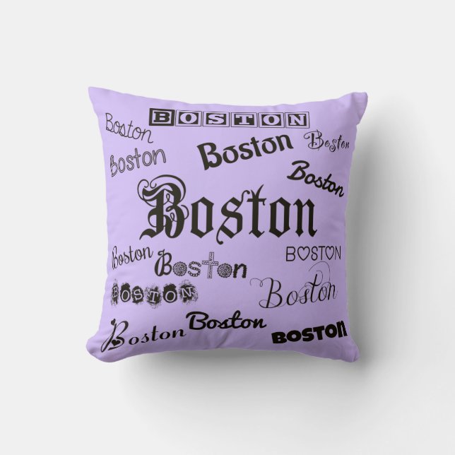 Cojín Decorativo Fuentes de Boston en Lavender (Anverso)