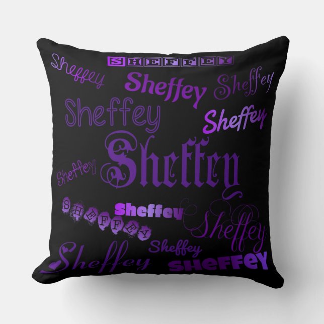Cojín Decorativo Fuentes púrpura Sheffey (Anverso)