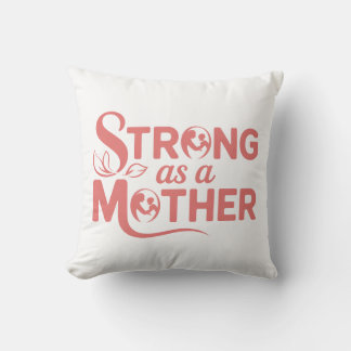 Cojín Decorativo Fuerte como madre femenina empoderando la decoraci