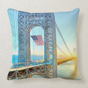 Cojín Decorativo Fuerte de conexión Lee NJ y Manhattan NYPlus de