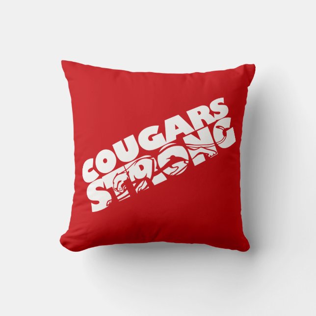 Cojín decorativo fuerte de Cougars (Anverso)