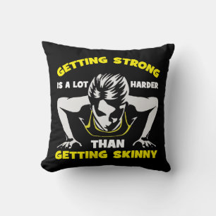 Cojín Decorativo Fuerte frente a flaco - Motivación del entrenamien