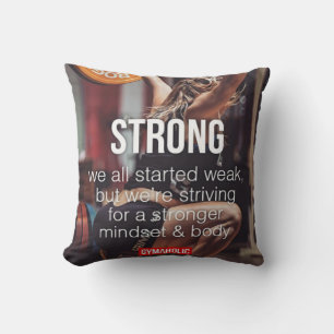 Cojín Decorativo FUERTE, Palabras Inspiradoras que levantan el peso