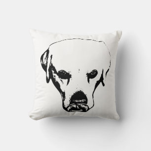 Cojín Decorativo Fuerza silenciosa, negro y blanco