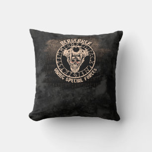 Cojín Decorativo Fuerzas Especiales Vikingas Berserker Calavera Run