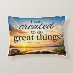 Cojín Decorativo Fui Creado para Hacer Grandes Cosas