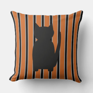 Cojín Decorativo Fun and Fancy Halloween Gatos de silueta negra