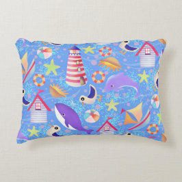 Cojín Decorativo Fun Beach Blue Accent Pillow