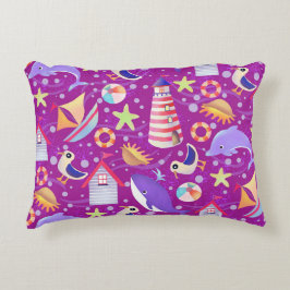 Cojín Decorativo Fun Beach Magenta Acento Pillow