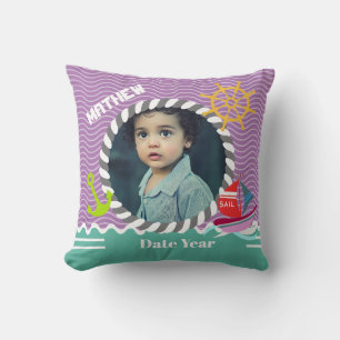 Cojín Decorativo Fun Bots Foto Purple Aqua