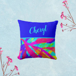 Cojín Decorativo Fun Bright Colorful Modern Personalizado