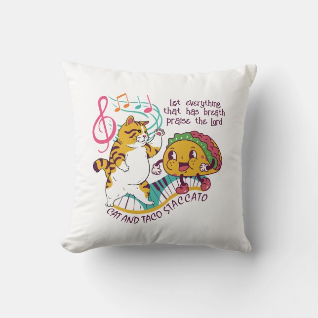 Cojín Decorativo Fun CAT TACO STACCATO (Anverso)