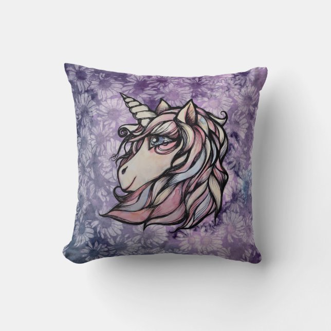 Cojín Decorativo Fun cute unicorn art unicorns design               (Anverso)