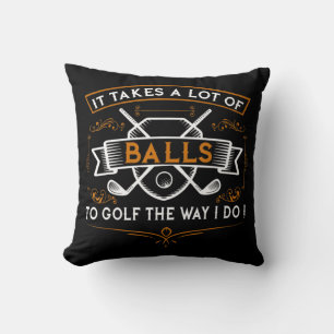 Cojín Decorativo Fun Golf It Takes Balls Xmas Gift Idea para Golfer