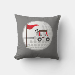 Cojín Decorativo Fun Golfing Golf Cart Ball para golfistas
