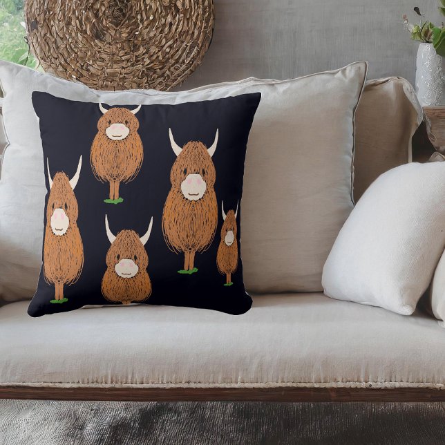 Cojín Decorativo Fun Scotland Highland Cow (Subido por el creador)