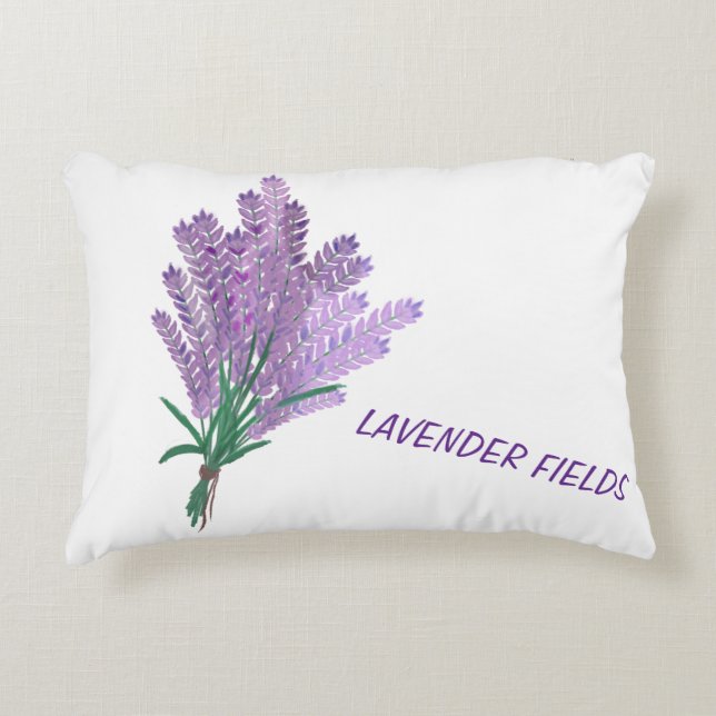 COJÍN DECORATIVO FUNDA LAVENDER FIELDS PILLOW (Anverso)