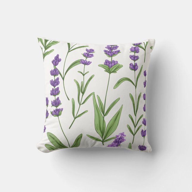 COJÍN DECORATIVO FUNDA LAVENDER FIELDS PILLOW (Anverso)
