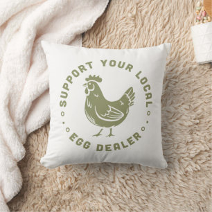 Cojín Decorativo Fundido amante de los pollos cottagecore granjero