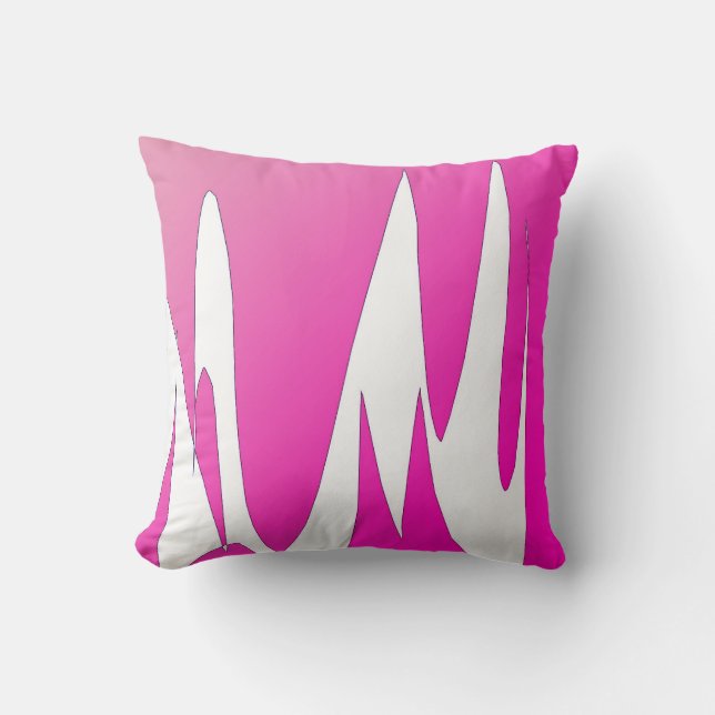 Cojín Decorativo Funky Abstract Art Coral White (Anverso)