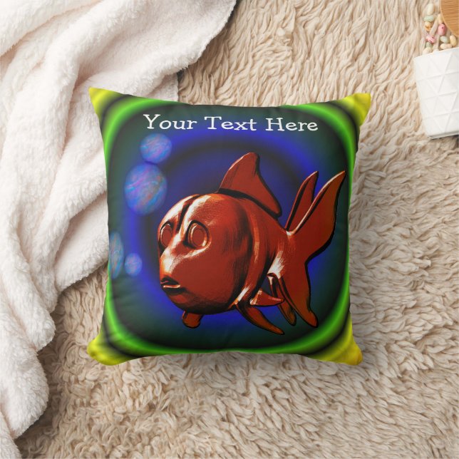 Cojín Decorativo Funky Abstract Red Goldfish Personalizado (Manta)