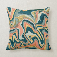 Funky Bold Colorido Artsy Marble Swirl Ebru
