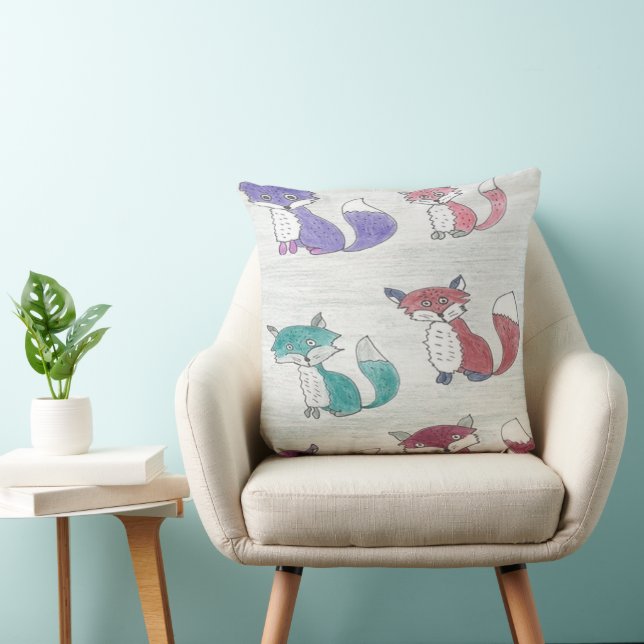 Cojín decorativo Funky Foxes (Silla)