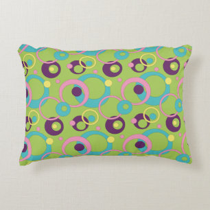 Cojín Decorativo Funky Green Circles Accent Pillow