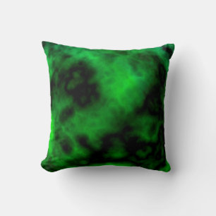 Cojín Decorativo Funky Neon Green Emerald Halloween Resumen