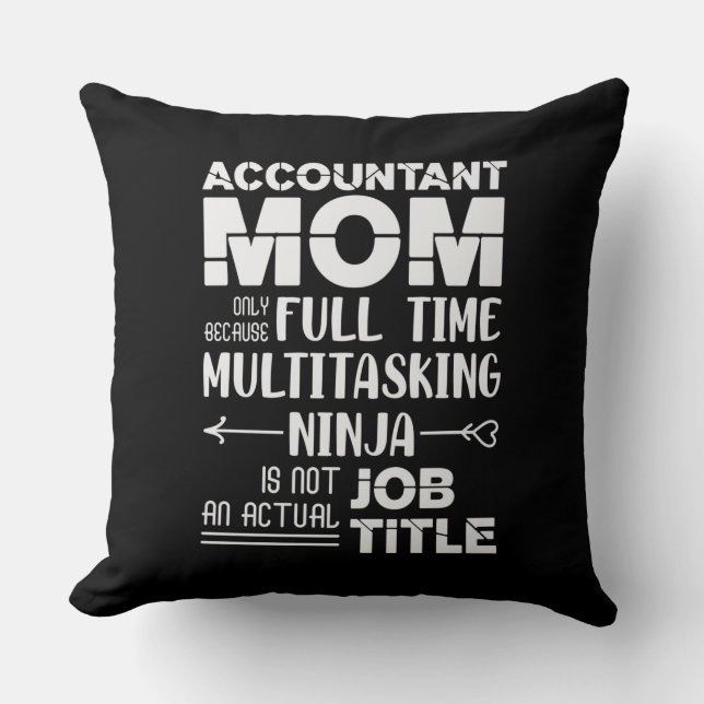 Cojín Decorativo Funny Accountant Mom (Anverso)