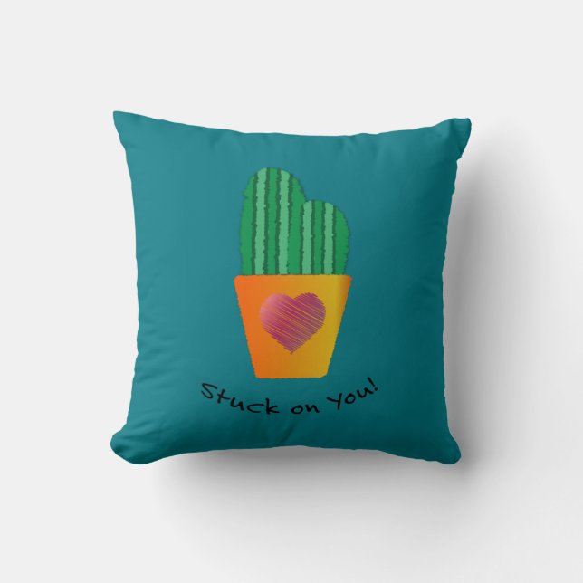 Cojín Decorativo Funny Agarrado A Tu Cactus (Anverso)