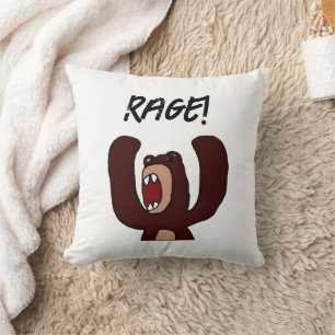Cojín Decorativo Funny Angry Brown Bear Personalizado - Destacado